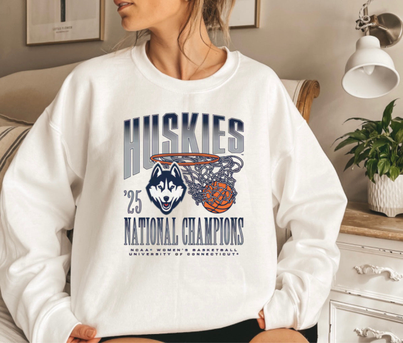 Huskies basketball champions crewneck