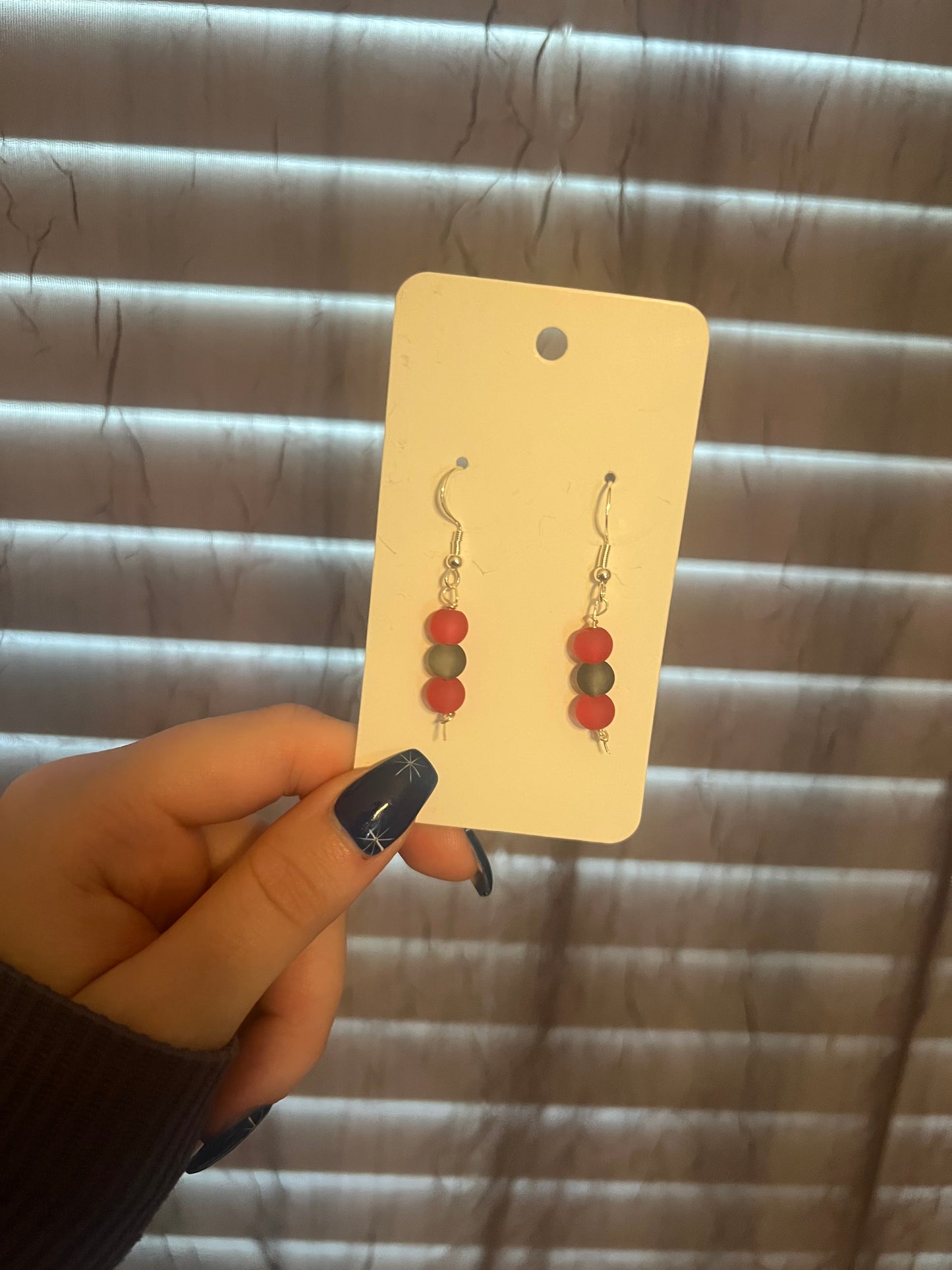 Red earrings