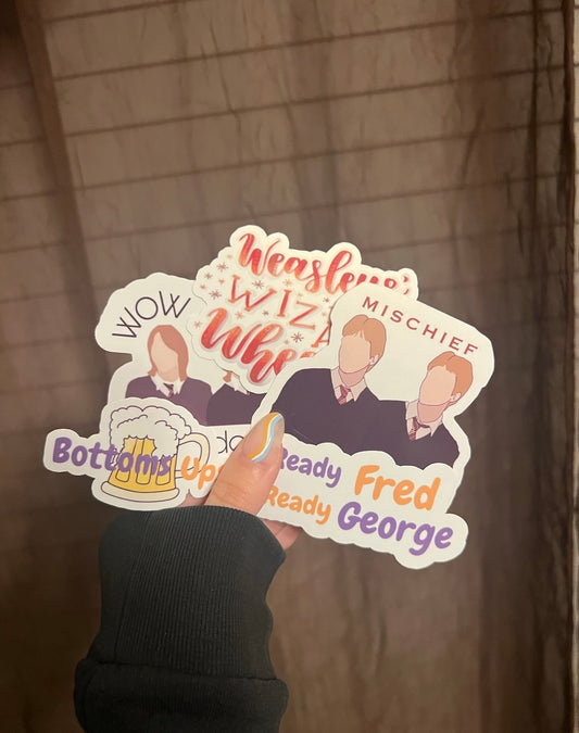 Weasley twin sticker collection