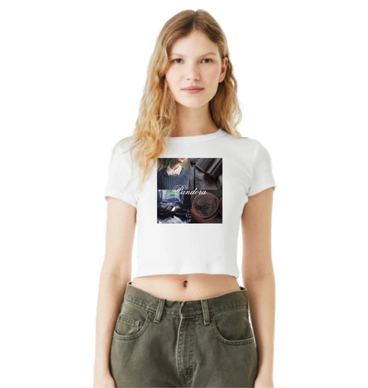 Pandora collage baby tee