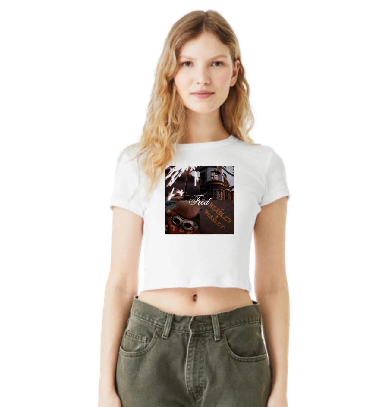 Fred collage baby tee