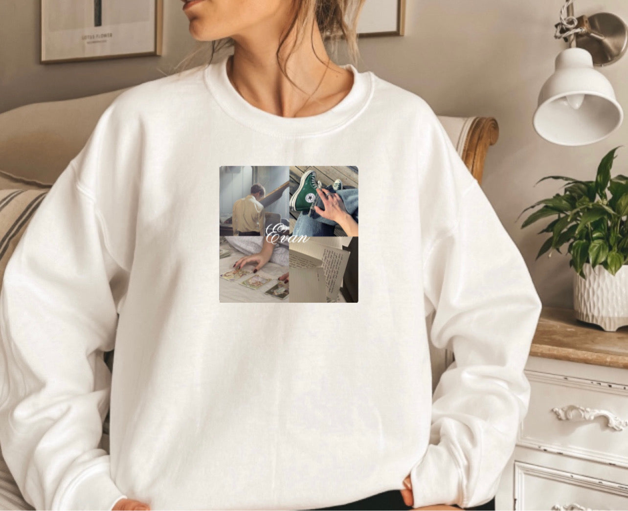 Evan collage crewneck