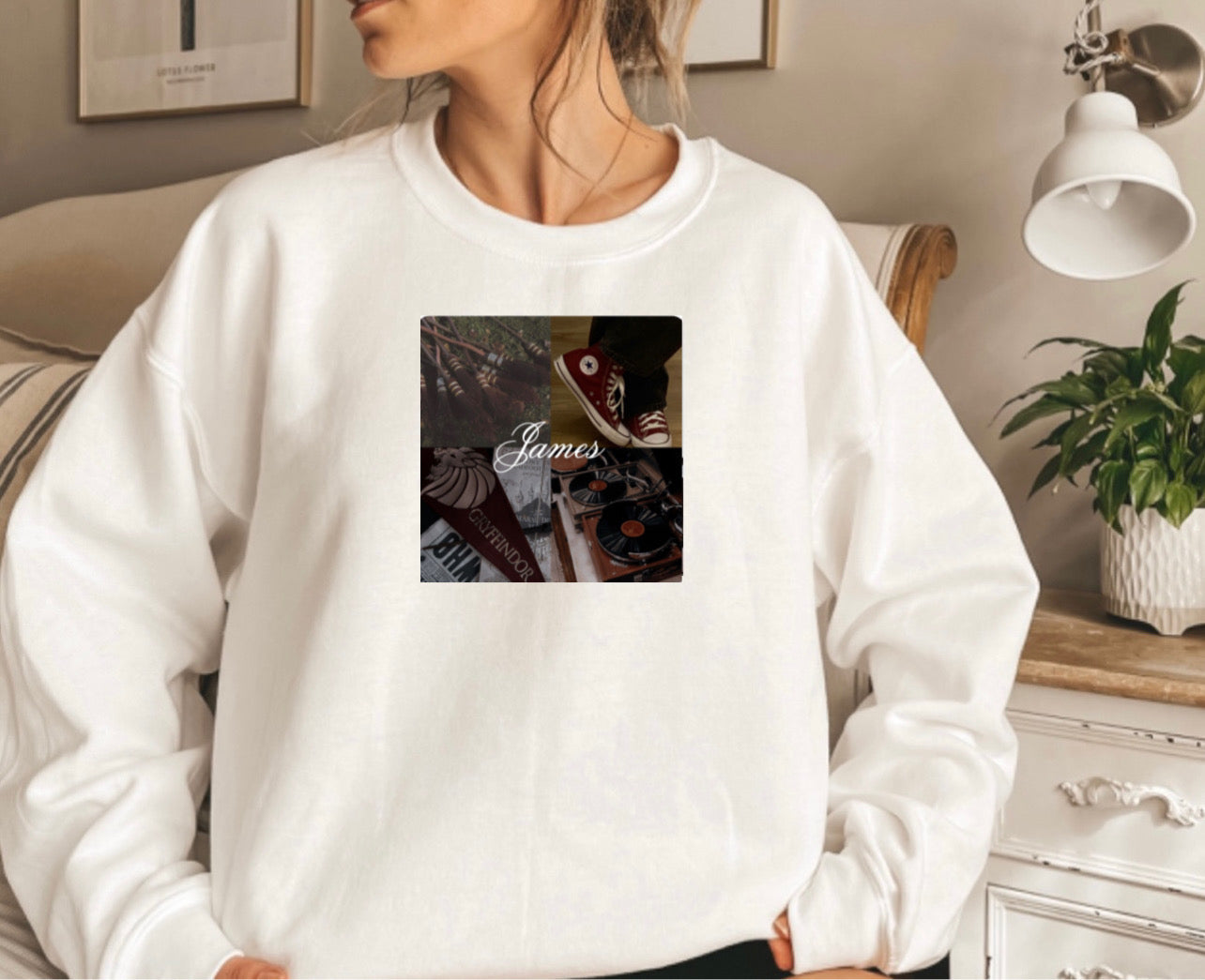 James collage crewneck