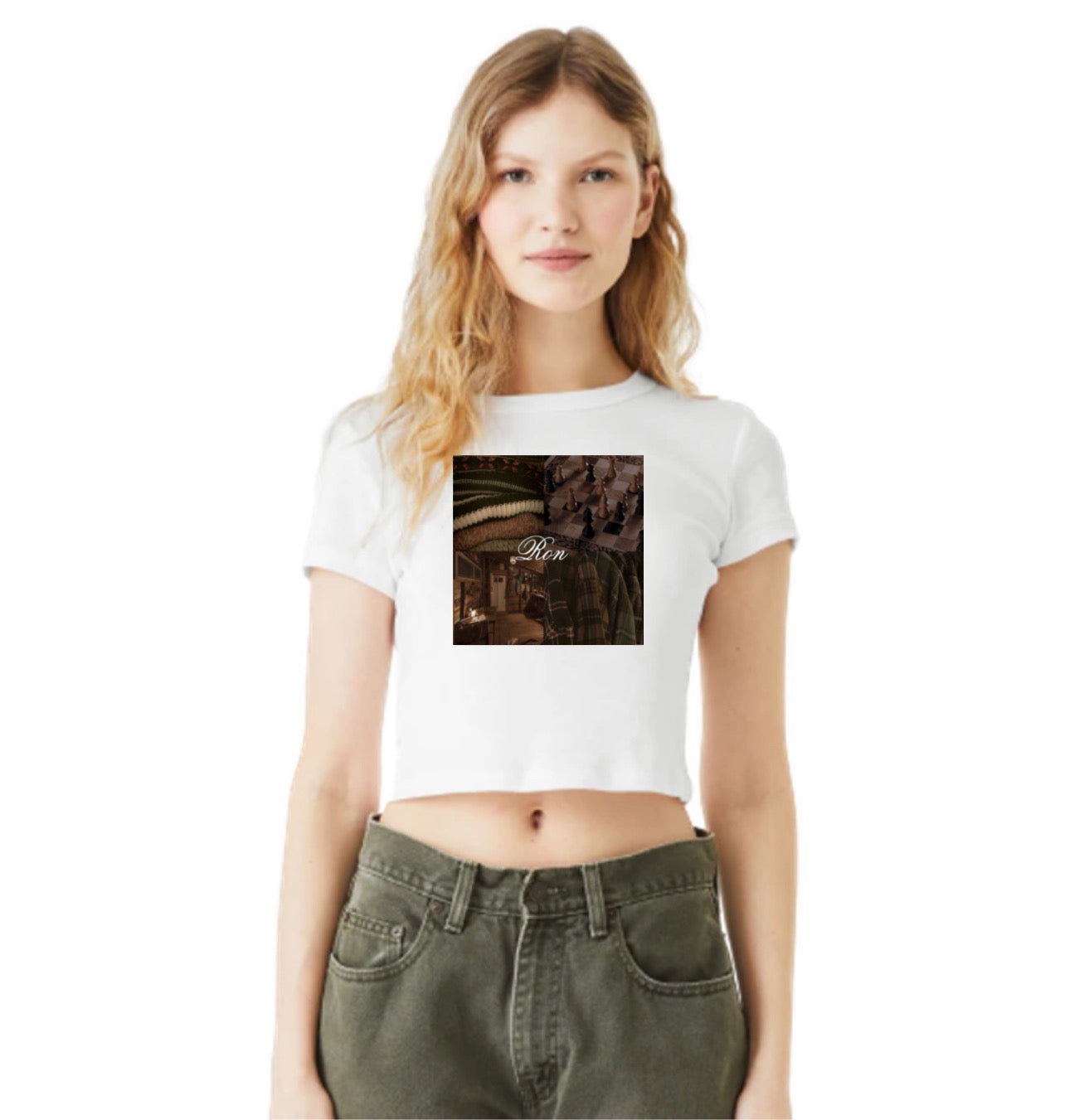 Ron collage baby tee