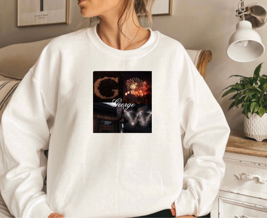 George collage crewneck